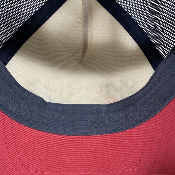 Columbia Trucker Hat Adjustable Mesh Snapback Blue Red Outdoors Is For Everyone - Picture 8 of 8